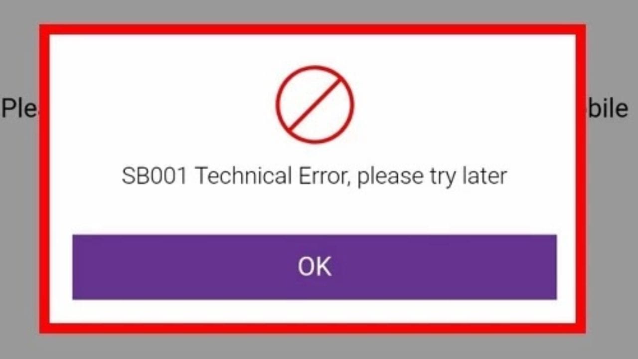 sb001 Technical Error